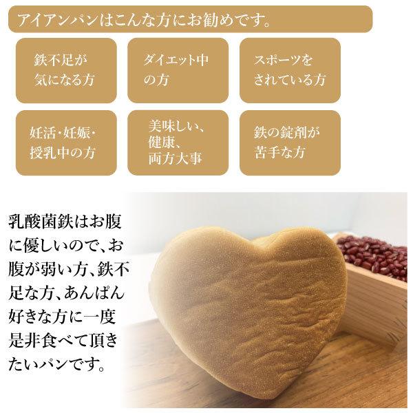常温】アイアンパン 北海道あんぱん サプリパン 鉄分補給 健康