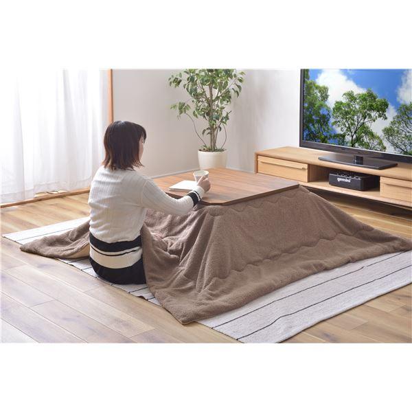 MITASこたつ布団 こたつ掛布団 幅190×奥行190cm 正方形 チャコールブラウン コタツ本体別売 リビング ダイニング インテリア雑貨toの画像