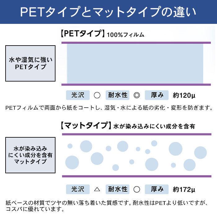 合成紙 耐水紙 パウチフリー PETタイプ A4サイズ (120μ) 100枚×3セット_3