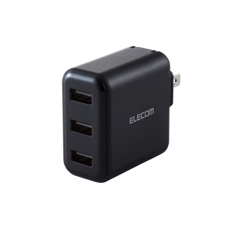 エレコム MPA-ACU12BK USB 充電器 ACアダプター コンセント（3.6A/Aポート×3）スマートフォン・タブレット用 ブラック｜mitastore｜05
