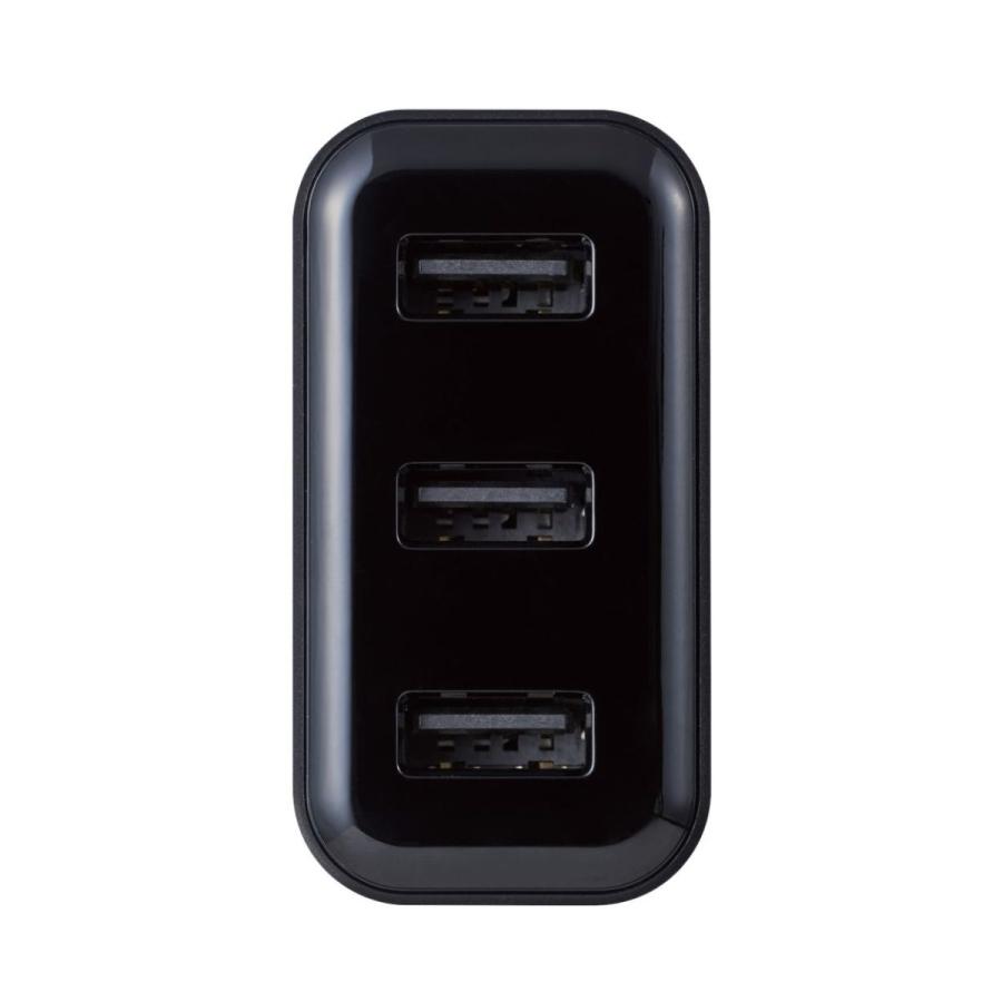 エレコム MPA-ACU12BK USB 充電器 ACアダプター コンセント（3.6A/Aポート×3）スマートフォン・タブレット用 ブラック｜mitastore｜06