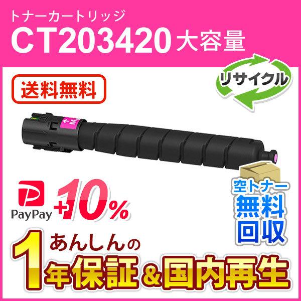 フジゼロックス対応 大容量リサイクルトナーカートリッジ マゼンタ CT203420 即納再生品