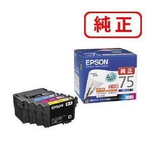 新品 エプソン インクカートリッジ 75 純正品 4色セット　2個セット エプソン（EPSON） 純正品 IC4CL75 4色セット 純正インク : ミタストア