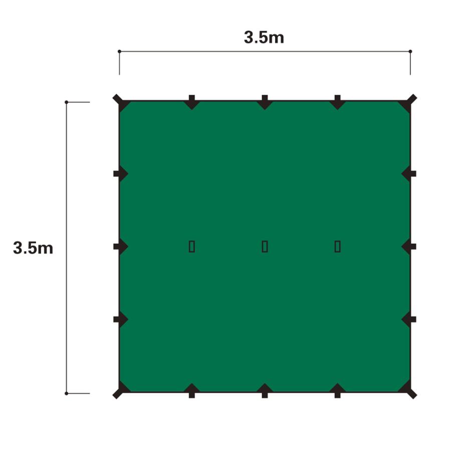 Pegoo フリータープ FREE TARP （3.5m×3.5m） : ミタストア - 通販