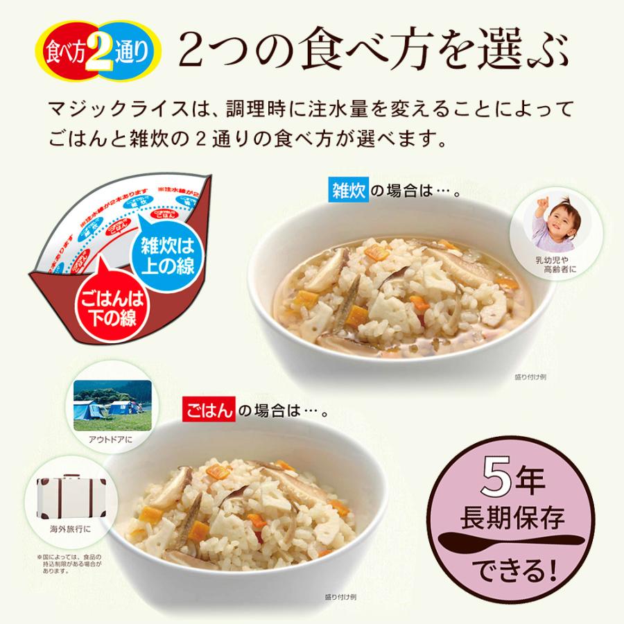 マジックライス サタケ 五目ご飯 2食 防災食 長期5年保存 : ミタストア