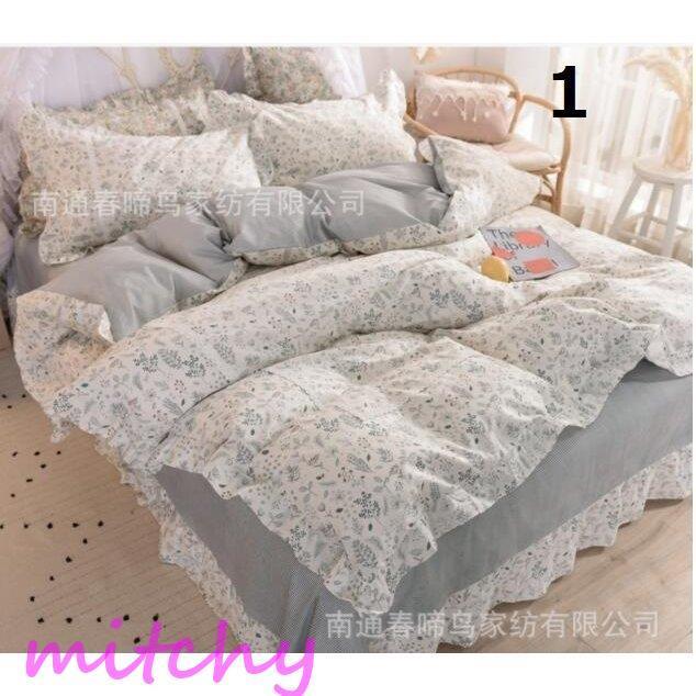 布団カバーセット 韓国風 シングル 3点セット 花柄 寝具カバー 可愛い 可愛い 韓国風 シーツカバー ダブル 肌に優しい 和洋式 モダン シーツカバー フラットシーツ ベッド用 ベッドスカート ミッチーショップ Ls Bt 受発注品