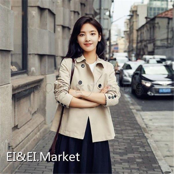 トレンチコート レディース スプリングコート 定番 春コート ショート丈 トレンチ コート カジュアル おしゃれ 学生 アウター 春物 春服 大きいサイズ 30代 40代 最も完璧な