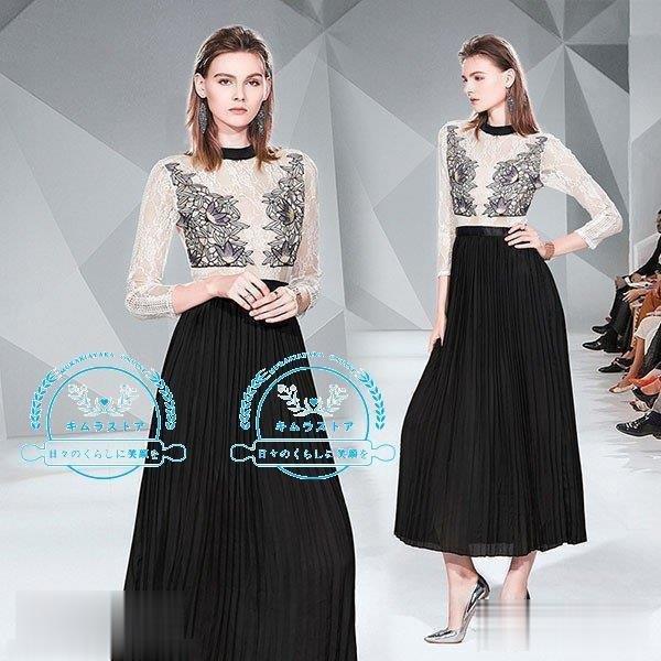 現品限り一斉値下げ パーティードレス 結婚式 40代 代 ロング丈 袖あり 長袖 韓国風 大きいサイズ フォーマルドレス 刺繍ワンピース お呼ばれ 二次会 披露宴 謝恩会 上品 着痩せ パーティドレス カラー ブラック Gordoscoxinha Com Br