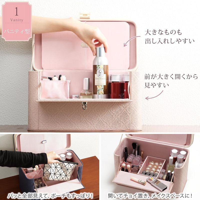 【推し】 カスタマイズできるとっておきのメイクボックス アラベスク ワイド ロイヤルネイビー 【1924987654】(10622円)