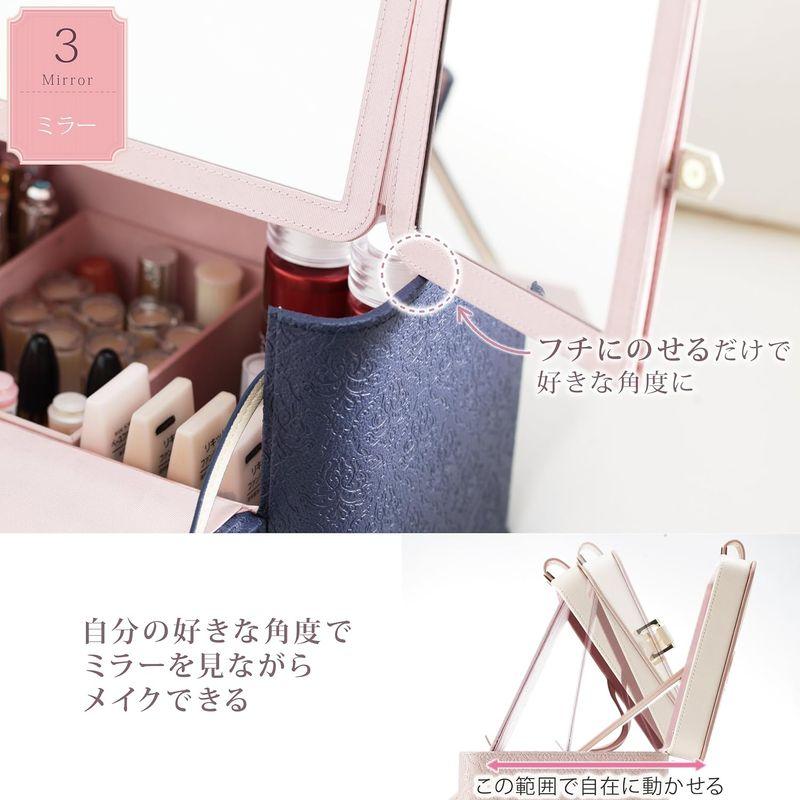 【推し】 カスタマイズできるとっておきのメイクボックス アラベスク ワイド ロイヤルネイビー 【1924987654】(10622円)