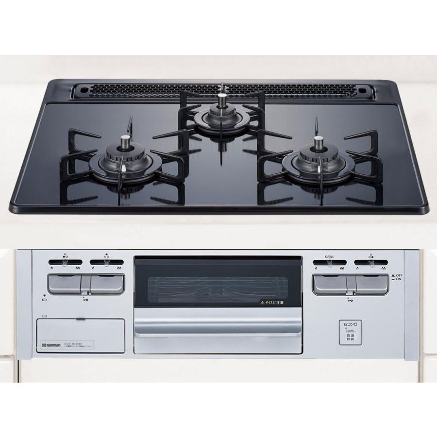 ハーマン ガラストップシリーズ ビルトインガスコンロ HARMAN DG32T3VPSSV