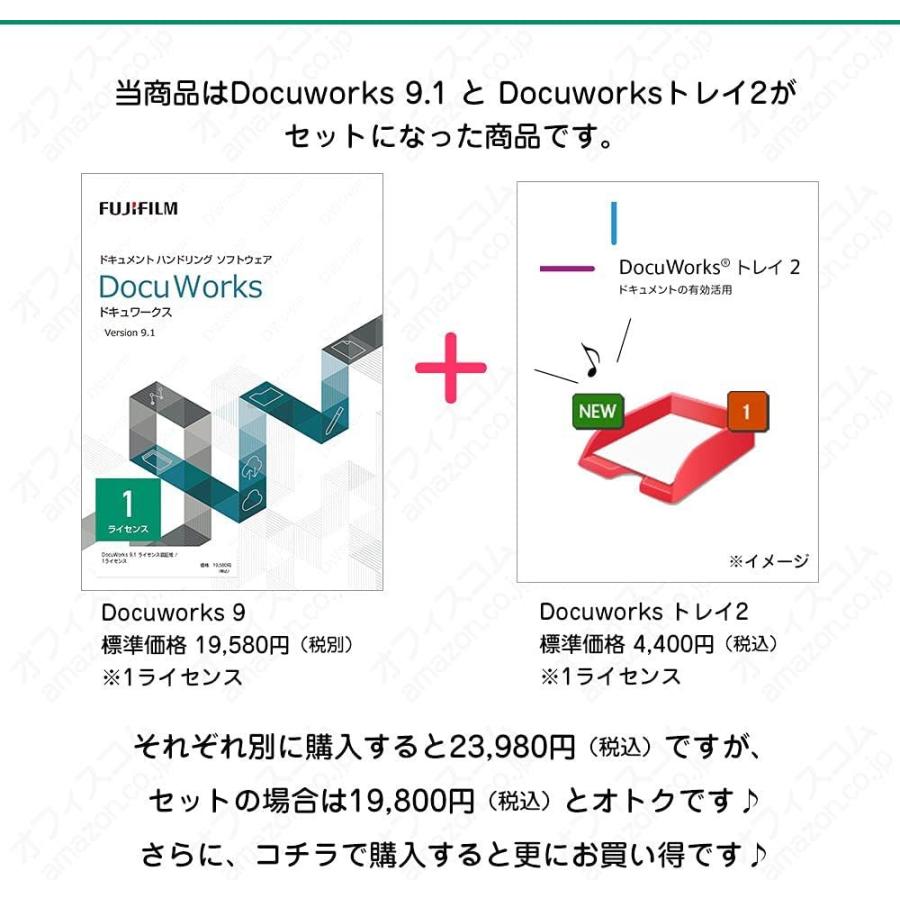 DocuWorks 9.1 ライセンス認証版 (トレイ 2同梱) / 1ライセンス(SDWL651A)