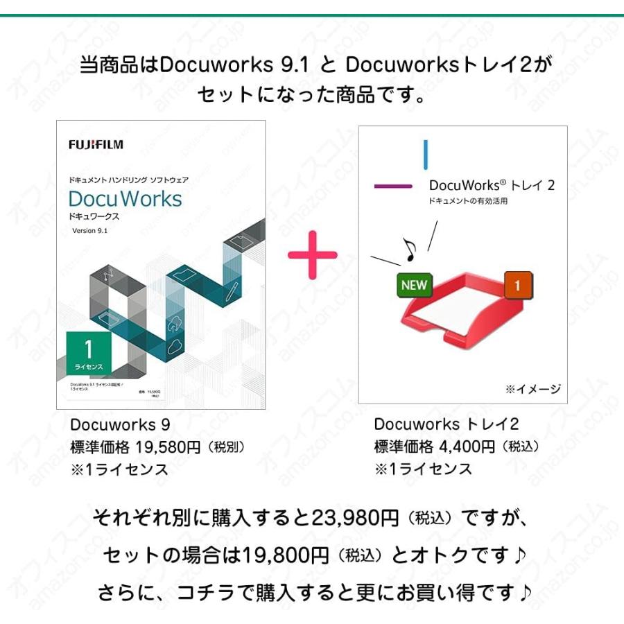 FUJIFILM 【正規品】DocuWorks 9.1 ライセンス認証版 (トレイ 2同梱 