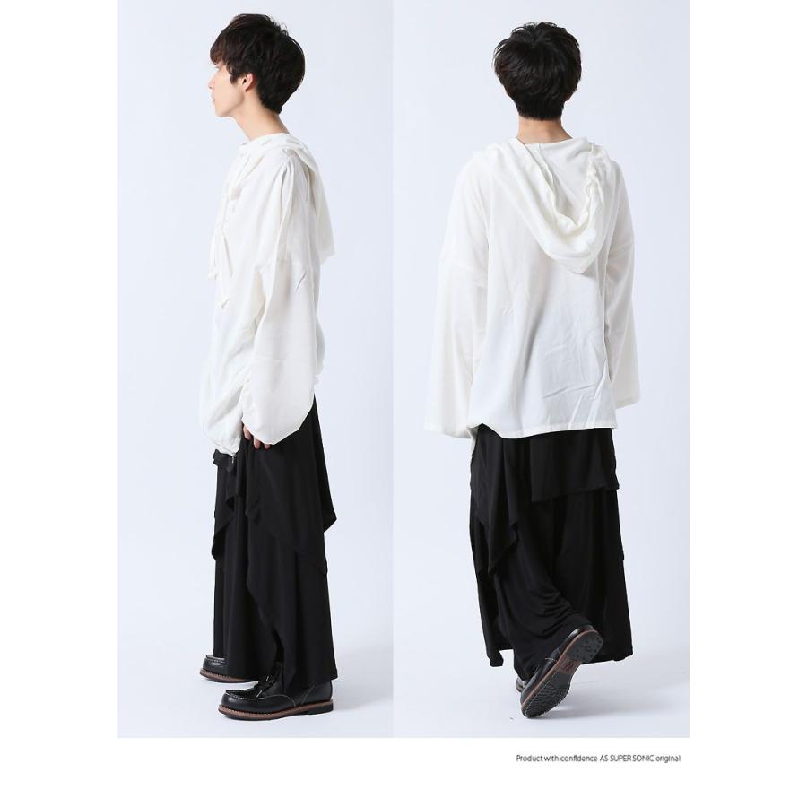 ブルゾン メンズ モード系 Zipフードビッグシルエット メンズファッション V系 ロングスリーブ 袖長め 袖広 袖なが ブラック ホワイト As Super Sonic As Super Sonic 通販 Yahoo ショッピング