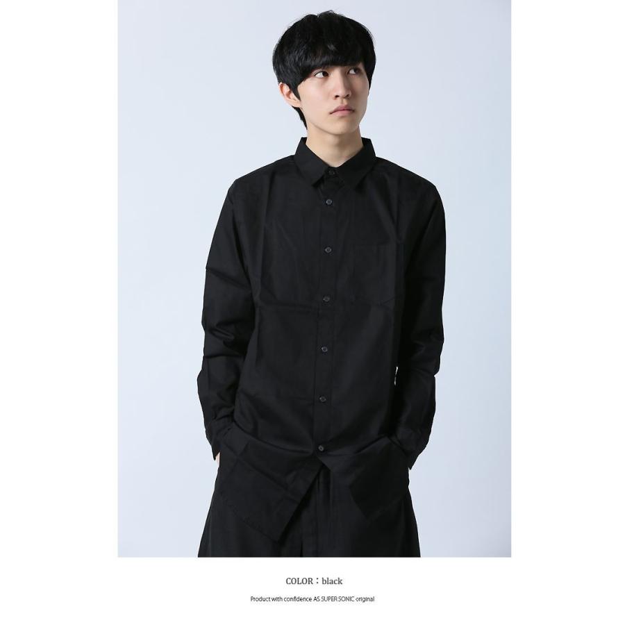 シャツ メンズ ロング丈 Zipファスナー付 モード系 コットン 長袖 ブラックホワイト シャツワンピ 日本製 As Super Sonic A As Super Sonic 通販 Yahoo ショッピング