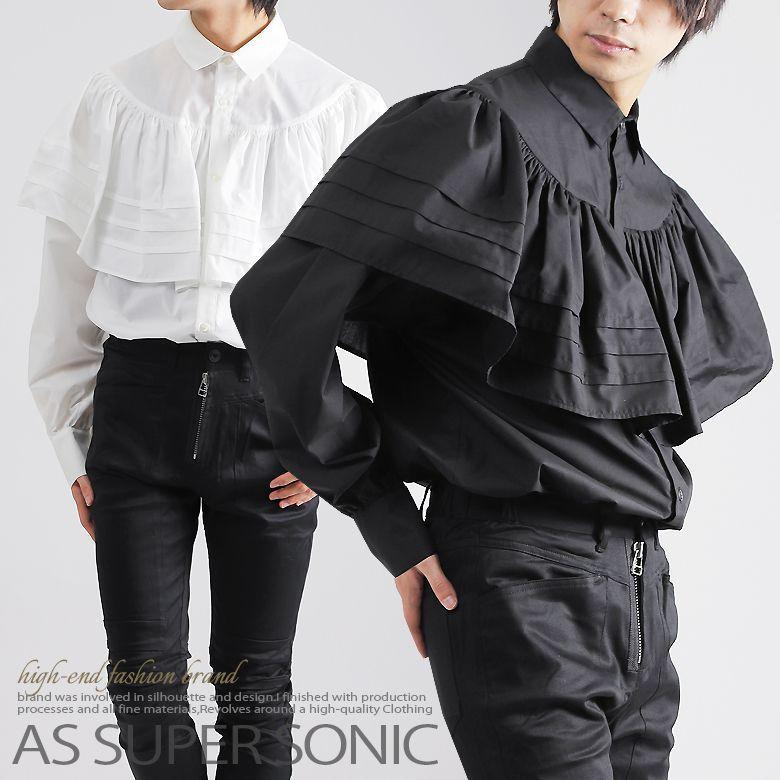 シャツ クラシックフリル 襟付 ブラウス ワイドフリル メンズ モード系 ゴシック As Super Sonic A As Super Sonic 通販 Yahoo ショッピング