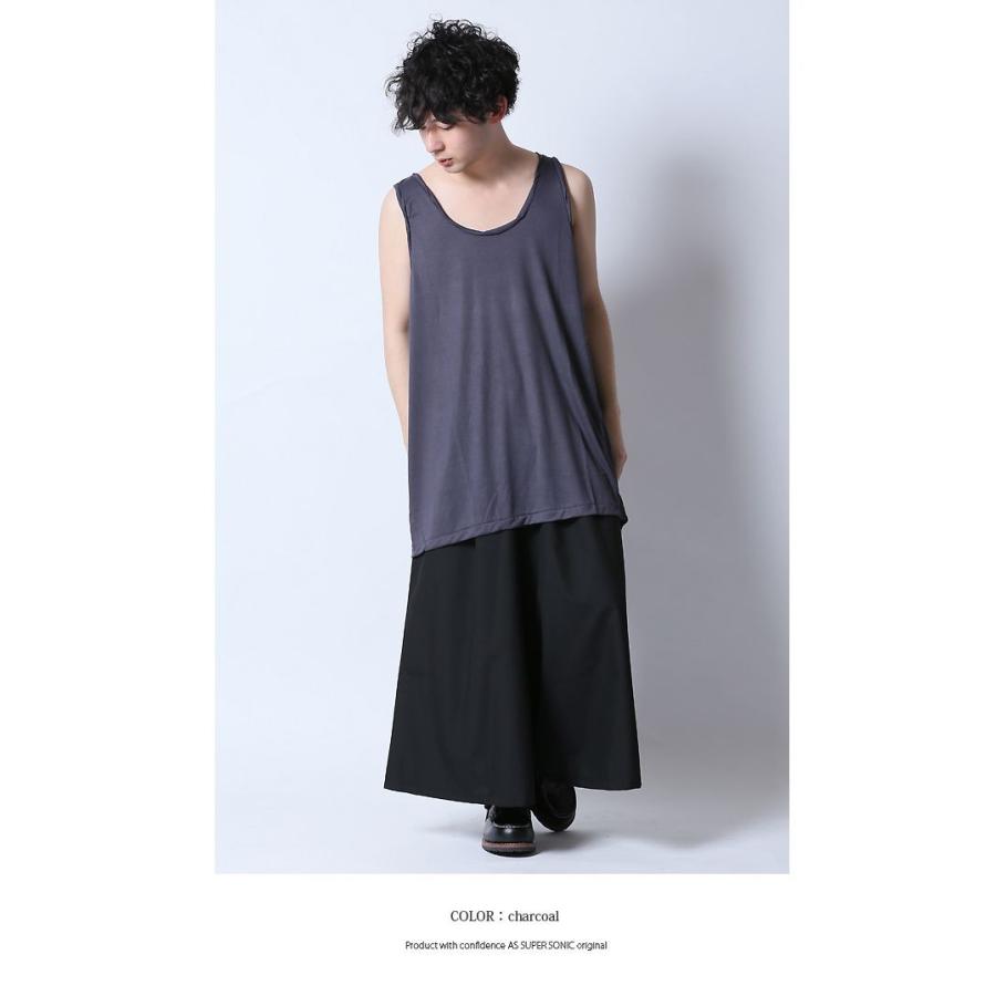 タンクトップ ロング丈 ビッグシルエット メンズ モード系 レイヤーコーデ チュニック チャコール ホワイトas Super Sonic As Super Sonic 通販 Yahoo ショッピング