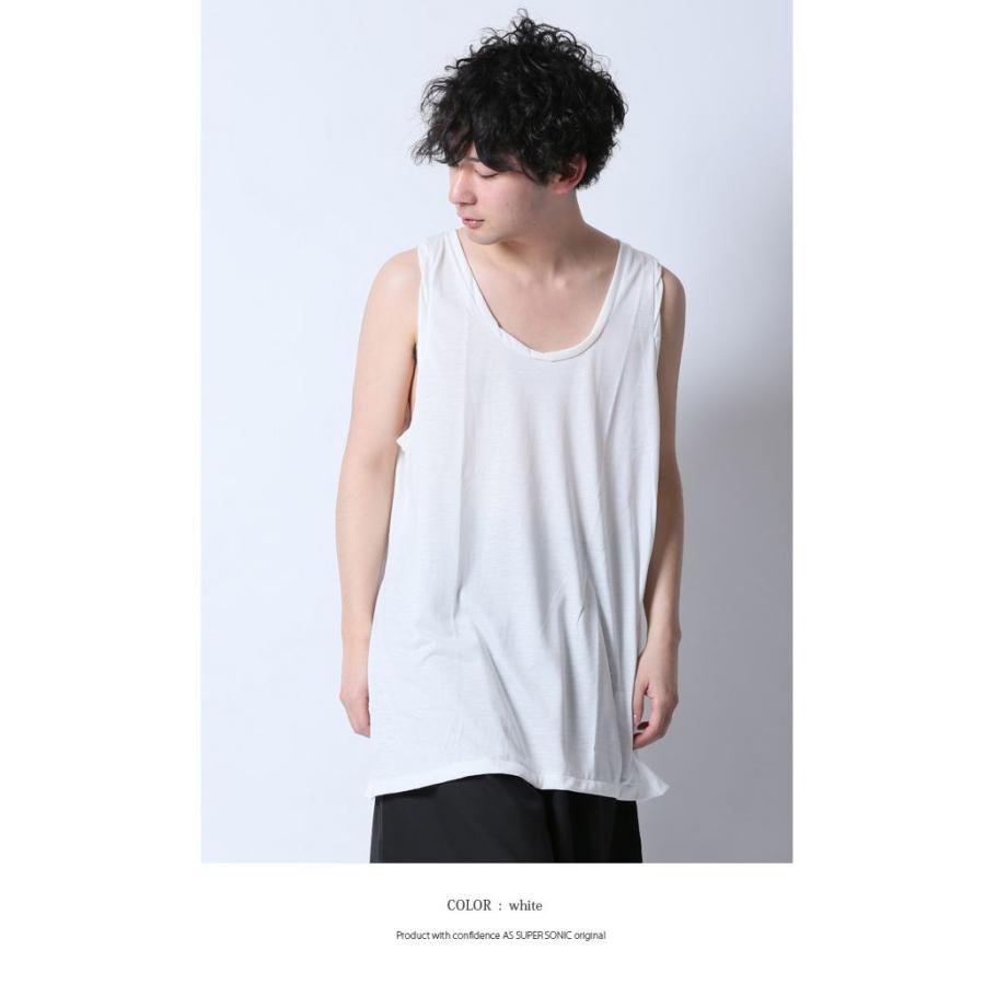 タンクトップ ロング丈 ビッグシルエット メンズ モード系 レイヤーコーデ チュニック チャコール ホワイトas Super Sonic As Super Sonic 通販 Yahoo ショッピング