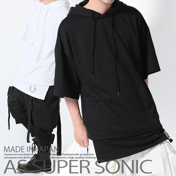 パーカー メンズ ロング丈 モード系 ビッグシルエット フード付 メンズファッション カットソー As Super Sonic As Super Sonic 通販 Yahoo ショッピング