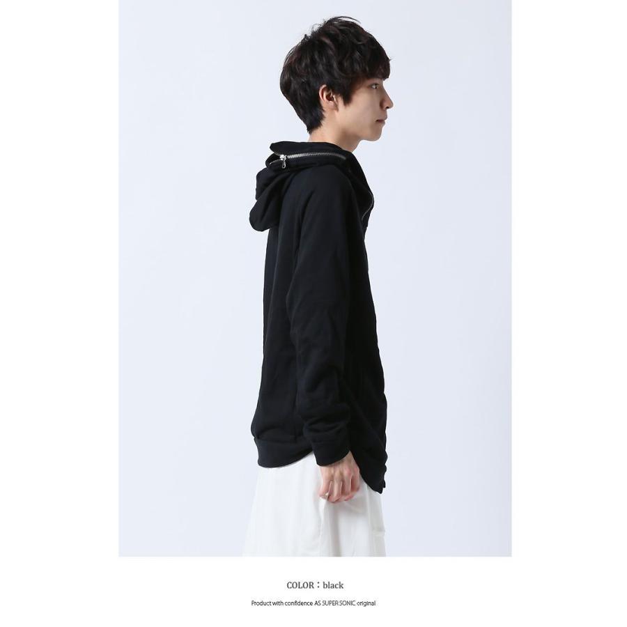 パーカー メンズ Zipパーカー モードストリート系 フード付きロングパーカー 変形 スエット ロングスリーブ 袖長い 袖なが ブラック As Super Sonic As Super Sonic 通販 Yahoo ショッピング