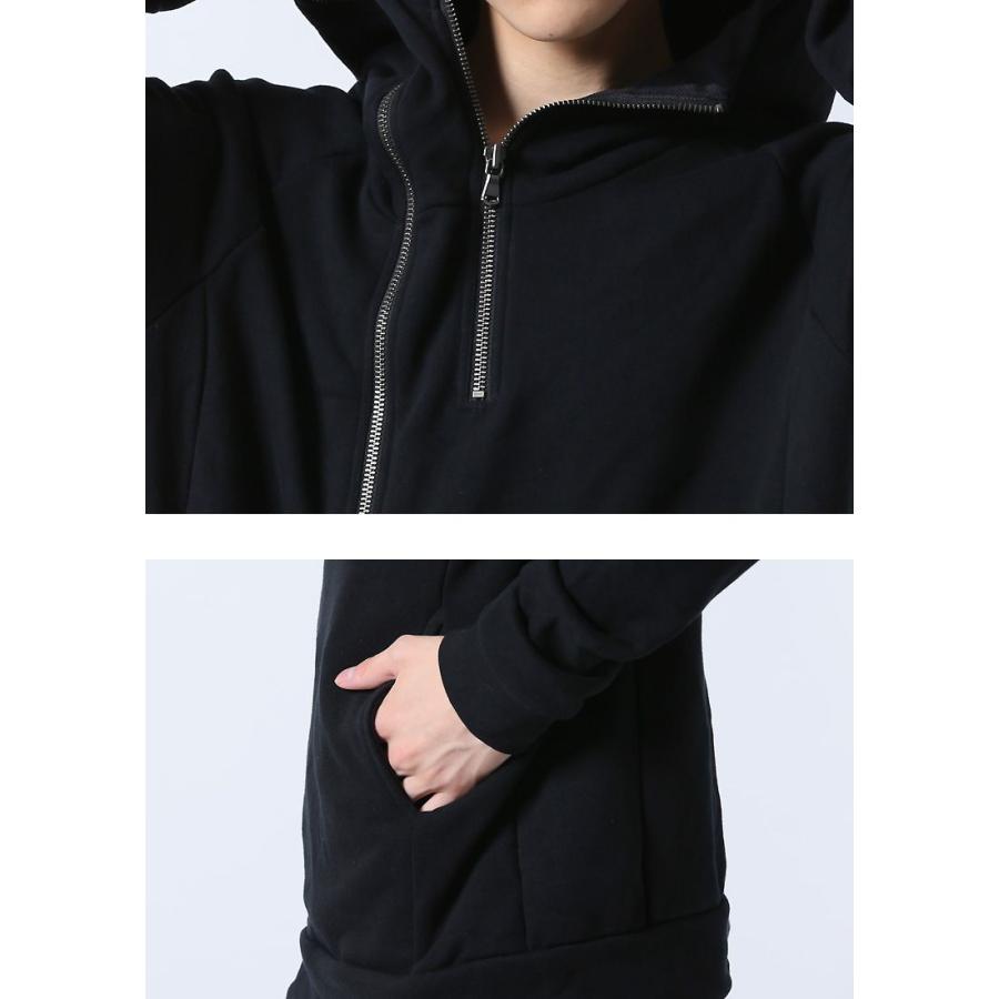 パーカー メンズ Zipパーカー モードストリート系 フード付きロングパーカー 変形 スエット ロングスリーブ 袖長い 袖なが ブラック As Super Sonic As Super Sonic 通販 Yahoo ショッピング
