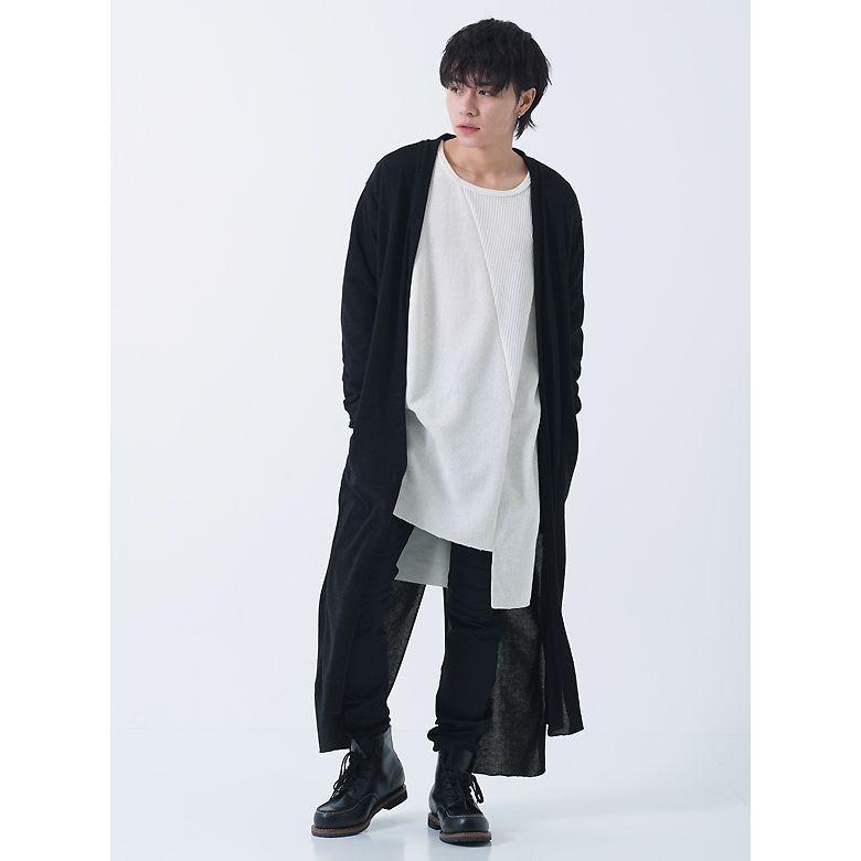 カーディガン ロング丈 ビッグシルエット メンズ 白 黒 As Super Sonic 日本製 As Super Sonic Mitezza 通販 Yahoo ショッピング
