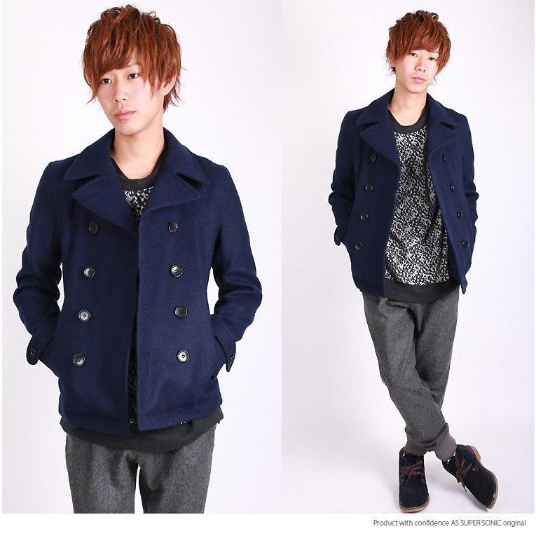 Pコート メンズ ショート丈 ウール ピーコート 日本製 As Super Sonic A As Super Sonic 通販 Yahoo ショッピング