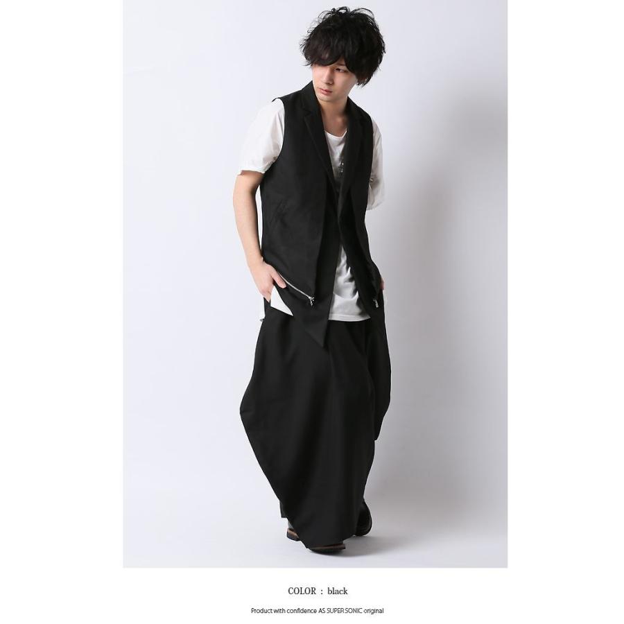 訳ありセール 格安 ロングベスト メンズ モード系 ベスト V系 ジレベスト ブラック 黒 お兄系 ビジュアル系 ファッション ホスト 大人 22 春 夏 秋 冬 新作 個性的 衣装 韓国 Allegro アレグロ レディース Alcw Fucoa Cl