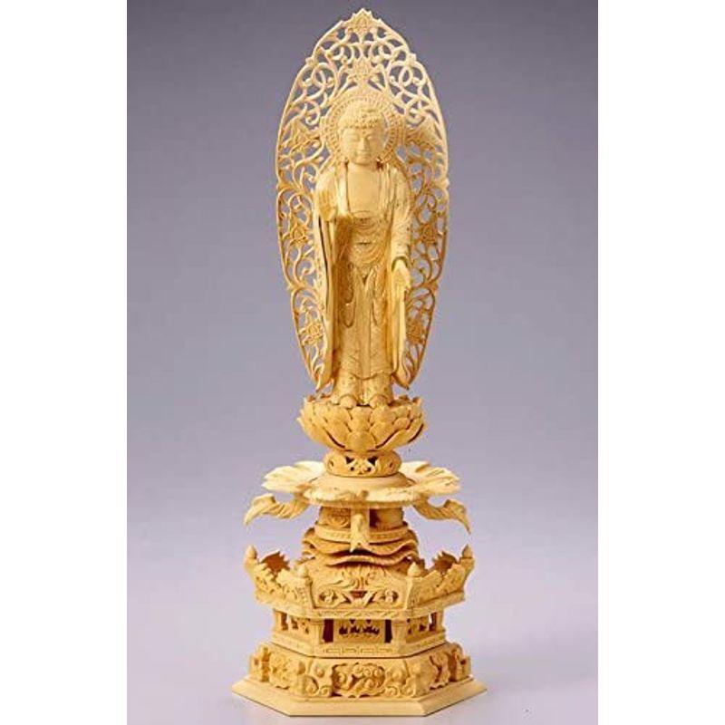 オンラインストア初売 仏像 阿弥陀如来 舟立弥陀(柘植/ツゲ・ケマン座