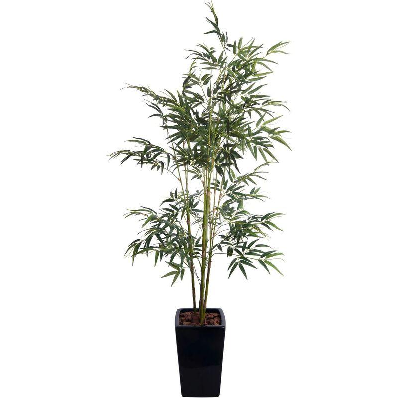 【超美品】 七夕飾り 笹 竹 造花 人工 大型 バンブー(竹)Ｌ 200cm 黒鉢（陶器製） 和モダン 七夕 笹 飾り フェイクグリーン 人工観葉植物 【MYK9402658978】(33618円)