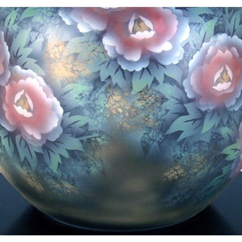 花瓶 九谷焼 仙春 九谷幸仙 九谷幸仙 金彩九谷焼 花鳥図 金魚柄 飾り花瓶 45.8cm VA316