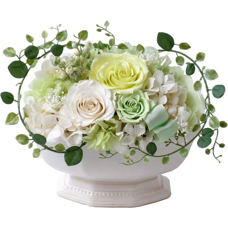 プリザーブドフラワー (クリアケースワイドL 付き/仏花/若菜Ｌ) お供え 花 お悔み用 お彼岸 お盆 アレンジ リボン付き クリアケースワイドL 付き/仏花/若菜Ｌ お供え 花 お悔み用 お彼岸 お盆 アレンジ リボン付き 　