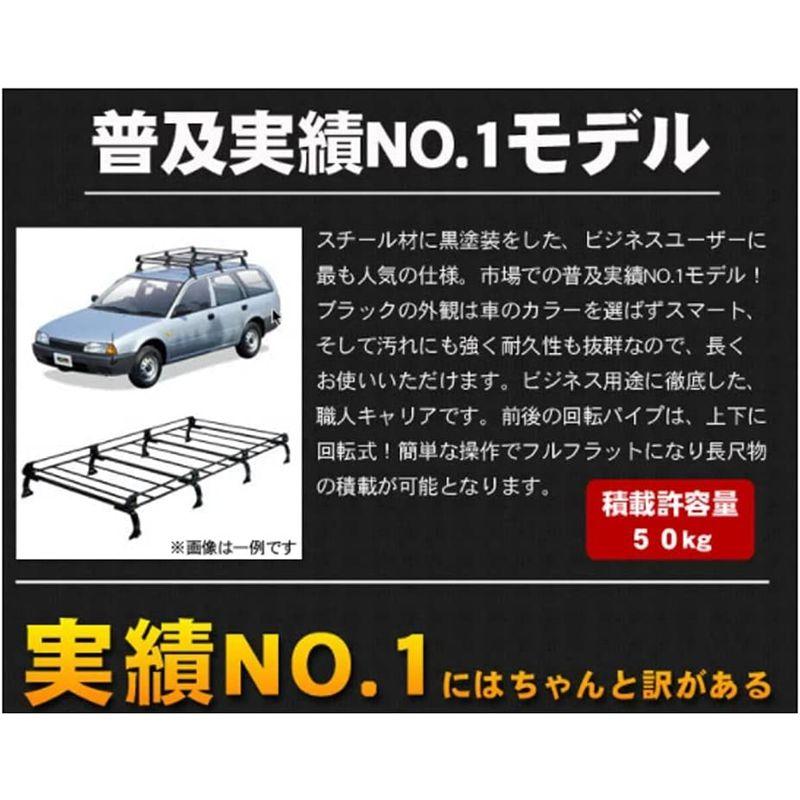 ファッション雑貨 日産 AD Y12 平成19年1月?平成28年12月 定番 ルーフキャリア ミドルタイプ 6本脚 風切音低減ブラケット付き