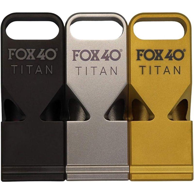 【新品 未使用 日本製】 Fox 40 Titan プレミアムデュアルトーンチタンホイッスル - チタン 【B1931336950】(10660円)