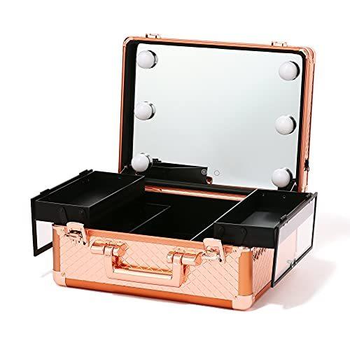 春夏新作モデル Francfranc フランフラン 公式 ヴァリーズ ハリウッドボックス Sサイズ コッパーメイクボックス 鏡付き Ledライ ドレッサー 鏡台 qhema Com