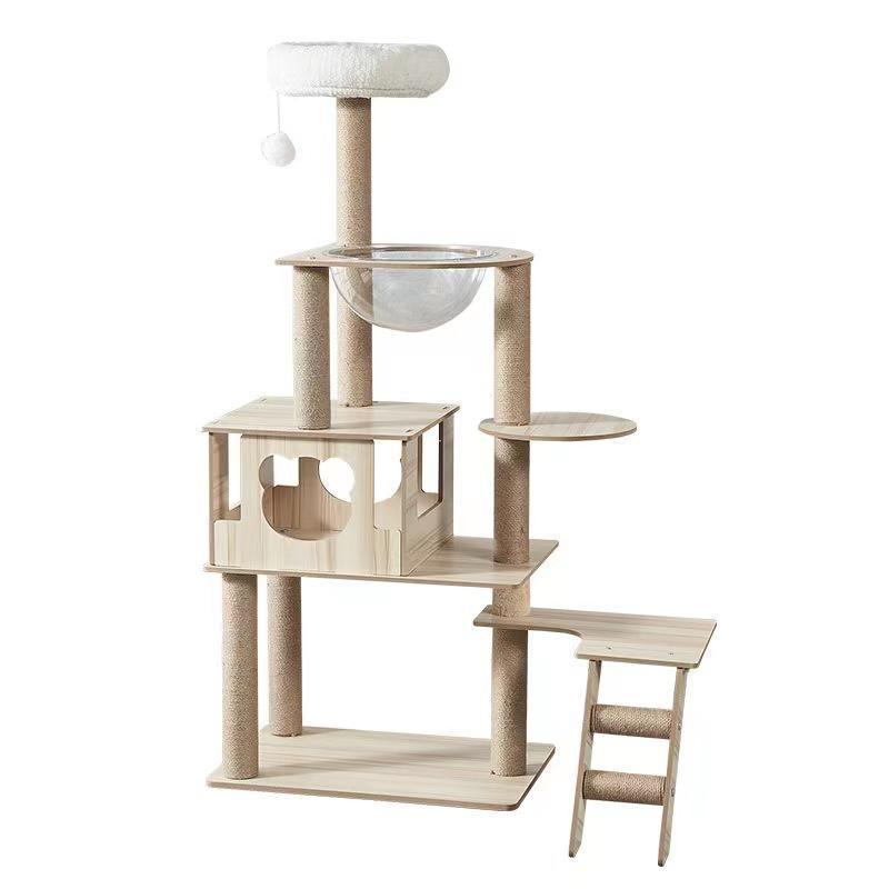 早い者勝ち訳あり！ キャットタワー 据え置き 大型猫 中型 大型 ハンモック付 おもちゃ 運動不足 安定 頑丈 ねこ 爪とぎ 爪研ぎ 多頭飼い 麻紐 子猫 シニア 省スペース 【V1862792762】(10282円)