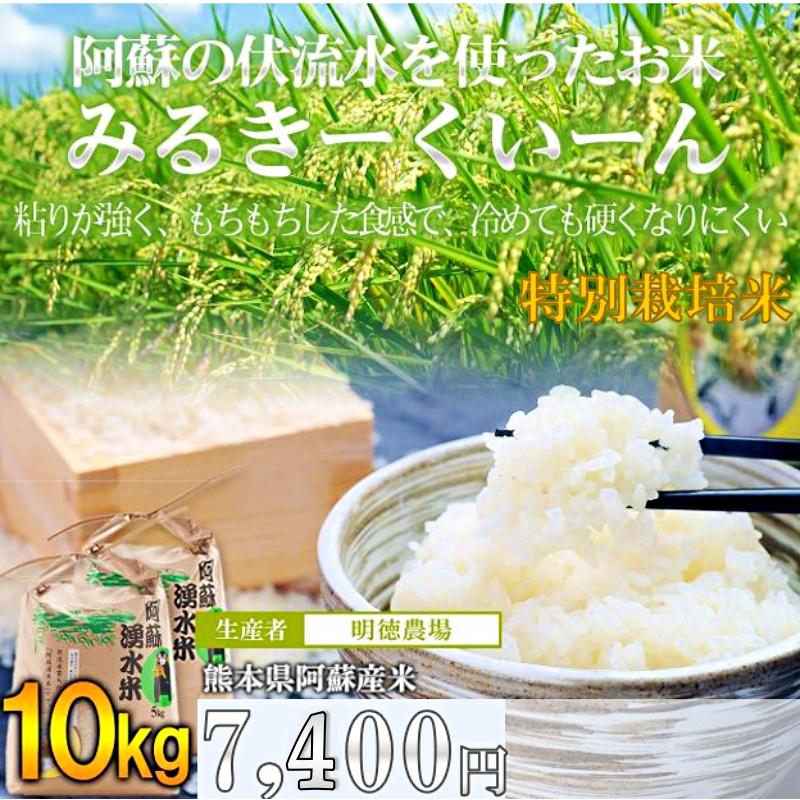 ミルキークイーン 令和6年産 新米 おいしい水 早期 熊本 阿蘇 10kg 米