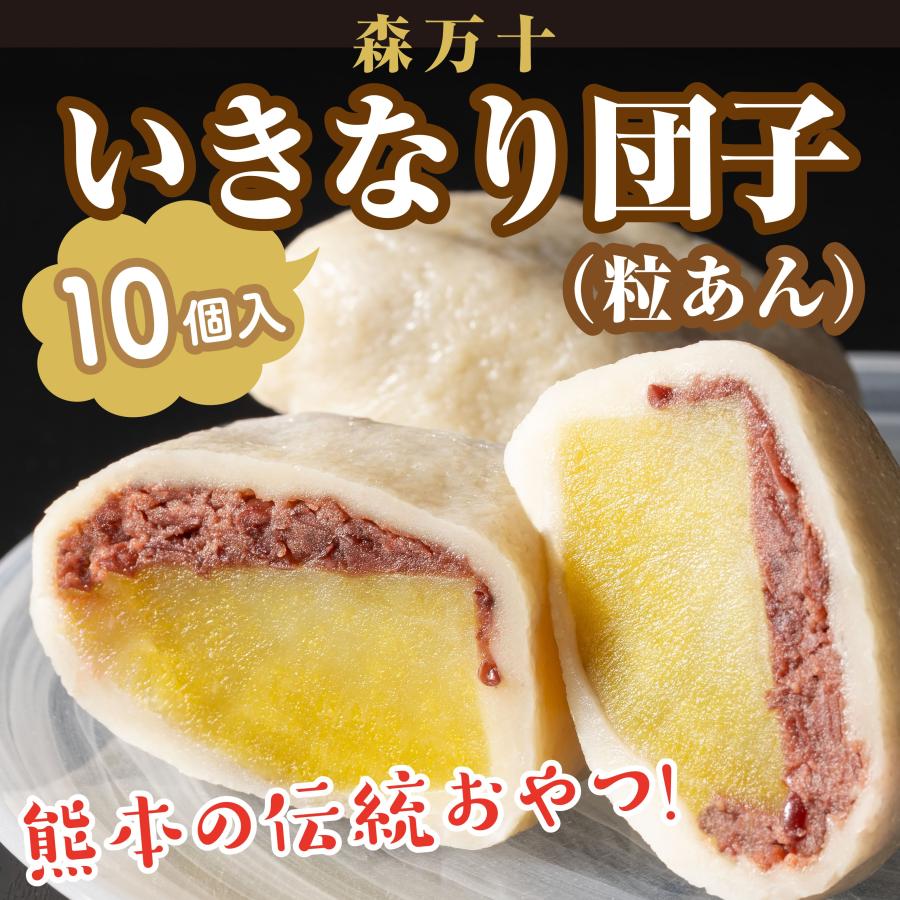 熊本 阿蘇 いきなり団子 23 スイーツ 森万十 手作り 和菓子 だんご 10個入 コトコト12時間製法 お取り寄せ 手土産 内祝 詰め合わせ 冷凍 送料無料 道の駅 阿蘇 ネットショップ 通販 Yahoo ショッピング