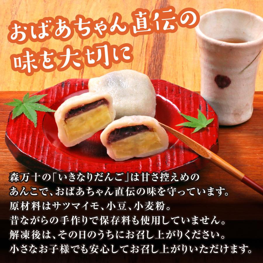 いきなり団子 森万十 熊本 阿蘇 2024 スイーツ  和菓子 だんご 10個入 内祝 お取り寄せ 【冷凍品】送料無料｜mitinoekiaso｜03