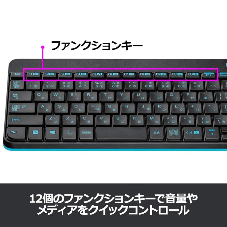 ロジクール マウス キーボード セット MK245nBK 無線 ワイヤレス