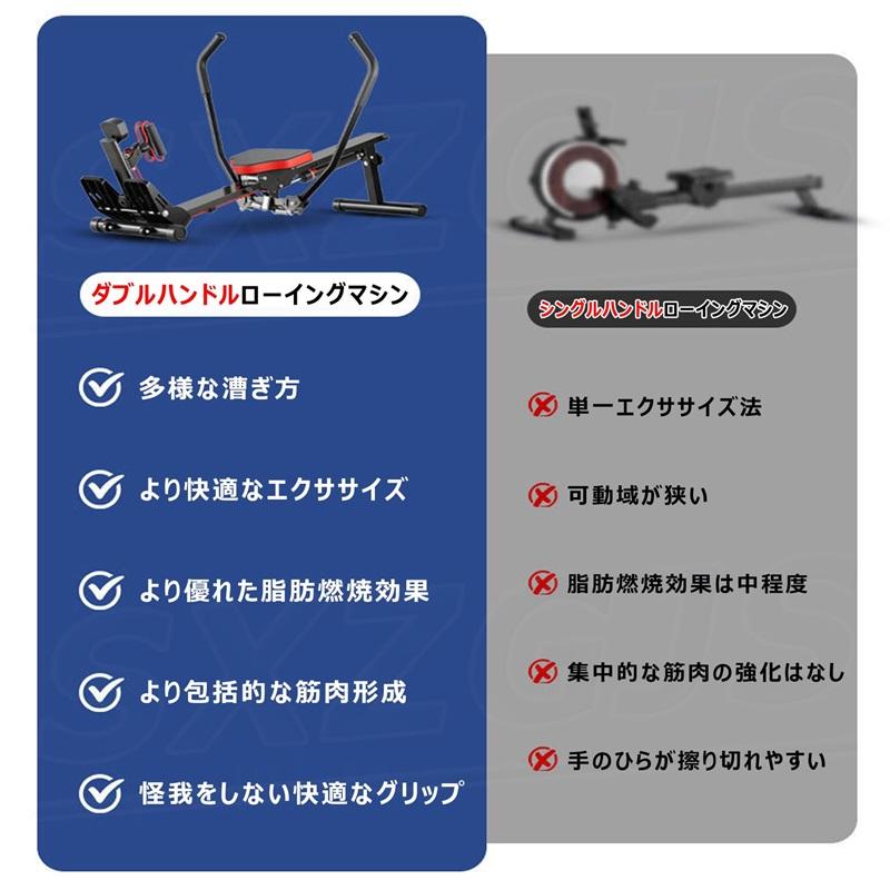 ローイングマシン 家庭用 ボート漕ぎマシン 折りたたみ式 全身運動 12