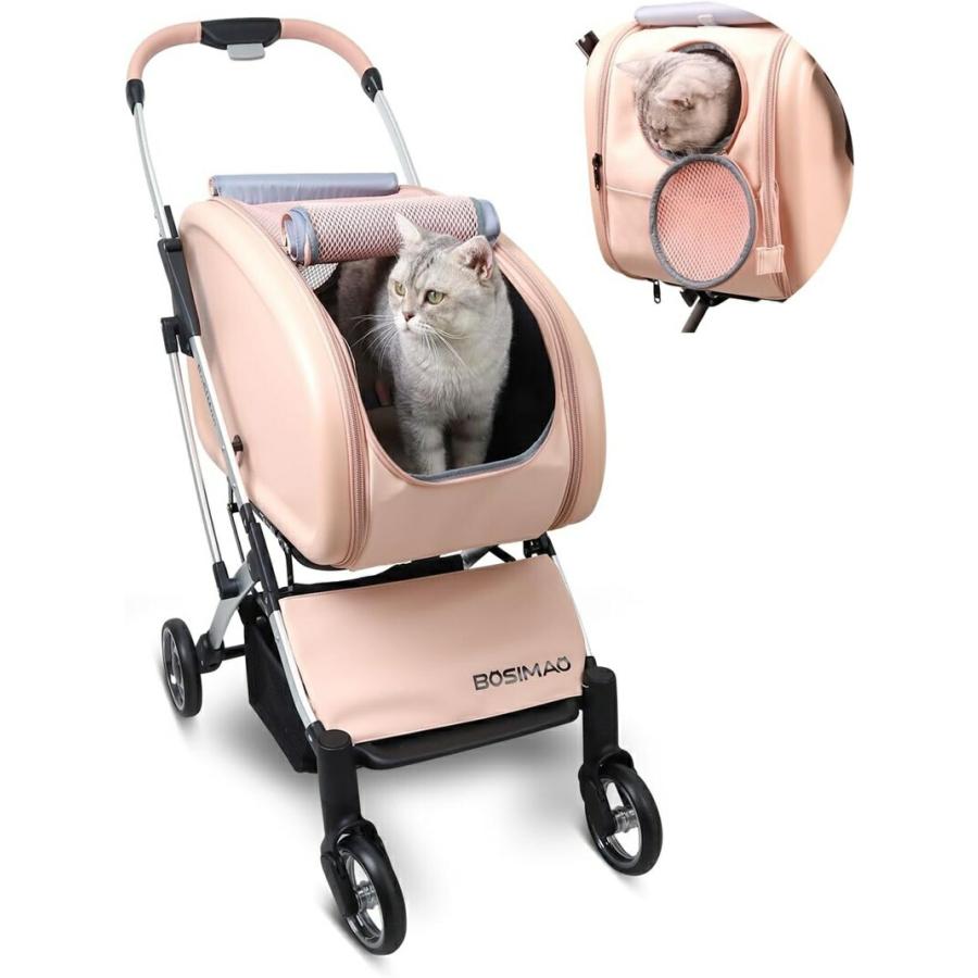 分離型 ペットカート 2Way 軽量 折りたたみ 犬用ベビーカー 猫 小型犬 多頭用 ペットキャリー 4輪 多機能 取り外し可能 ペットバギー 組み立て簡単 お出かけ 介_12