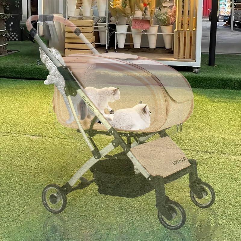 分離型 ペットカート 2Way 軽量 折りたたみ 犬用ベビーカー 猫 小型犬 多頭用 ペットキャリー 4輪 多機能 取り外し可能 ペットバギー 組み立て簡単 お出かけ 介_19
