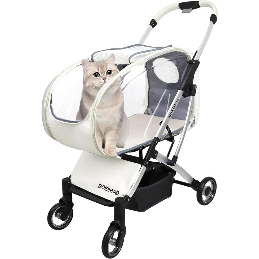 分離型 ペットカート 2Way 軽量 折りたたみ 犬用ベビーカー 猫 小型犬 多頭用 ペットキャリー 4輪 多機能 取り外し可能 ペットバギー 組み立て簡単 お出かけ 介_20