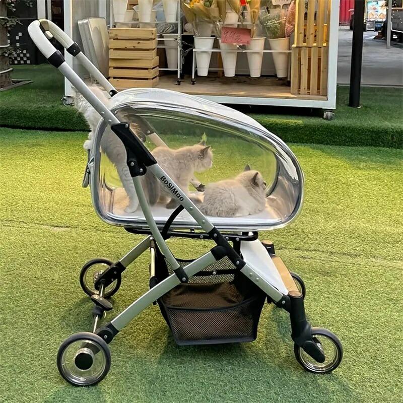 分離型 ペットカート 2Way 軽量 折りたたみ 犬用ベビーカー 猫 小型犬 多頭用 ペットキャリー 4輪 多機能 取り外し可能 ペットバギー 組み立て簡単 お出かけ 介_7