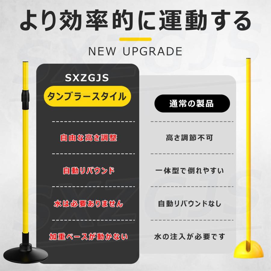 バスケ 練習 トレーニングポール 6PCS 障害物を避ける 伸縮ポール 自動リバウンド 自重あり タンブラー サッカー 練習 トレーニング グッズ アジリティ フレキハの画像