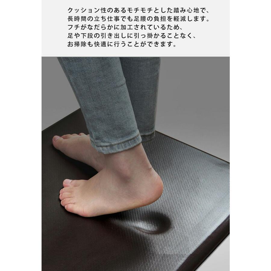 キッチンマット 拭ける puレザー 北欧 おしゃれ 台所マット 厚手 51*99cm 50*120cm 50*180cm     20mm キッチン マット PVCマット 撥水 滑り止め 衝撃吸収 クッの画像