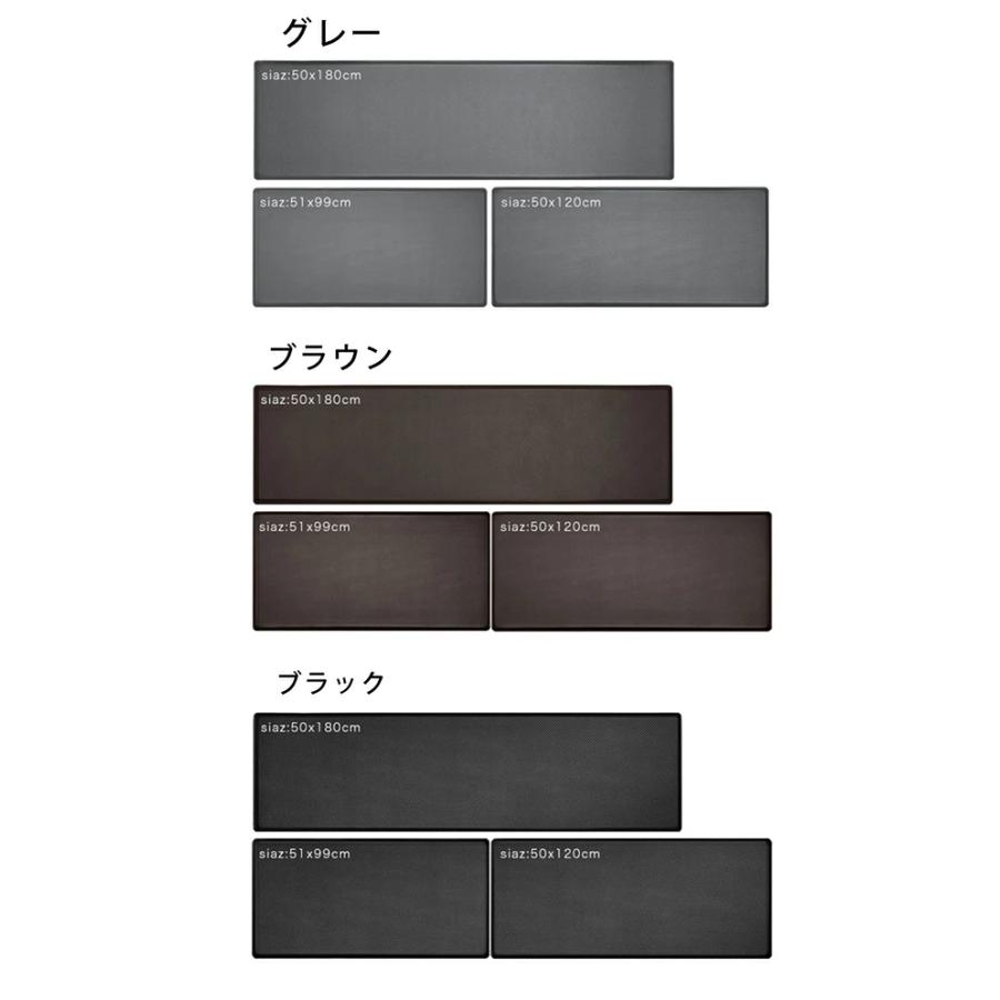 キッチンマット 拭ける puレザー 北欧 おしゃれ 台所マット 厚手 51*99cm 50*120cm 50*180cm     20mm キッチン マット PVCマット 撥水 滑り止め 衝撃吸収 クッの画像