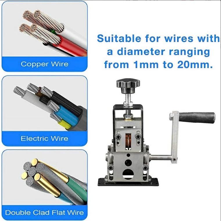 ワイヤーストリッパー 手動剥線機 Φ1-30mm ワイヤー適用 剥線器 電線皮むき工具 スムーズに剥ける ケーブル剥離機 多機能ポータブル金属コンパクトツール |  | 04
