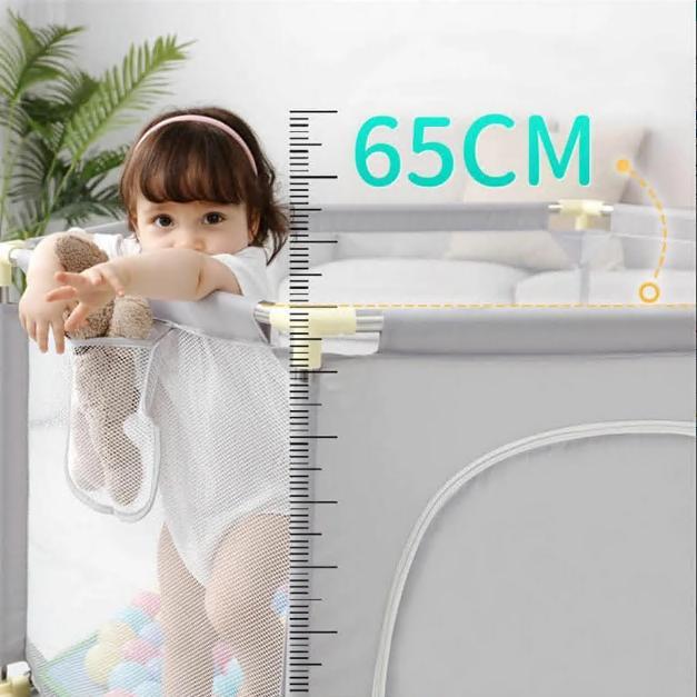 ベビーサークル メッシュ 扉付き 六角形 赤ちゃん お昼寝 おむつ替え ボールハウス 吸盤付き 子供 キッズルーム ソフトベビーサークル メッシュサークル |  | 05